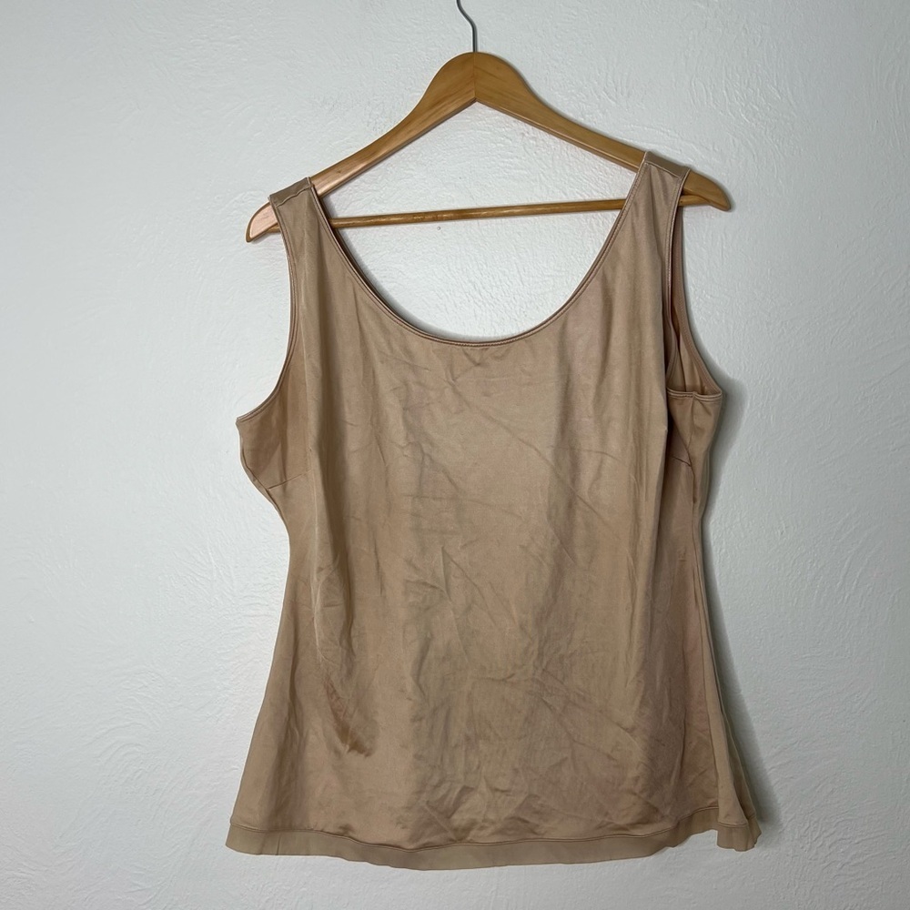 Spanx Shapewear Tank Top Beige Smoothing Camisole Nylon Spandex Control Size 3X